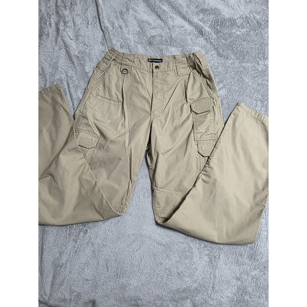 5.11‎ Tactical Series Pants Mens 32 Beige Cargo Ripstop Canvas Utility Workwear
